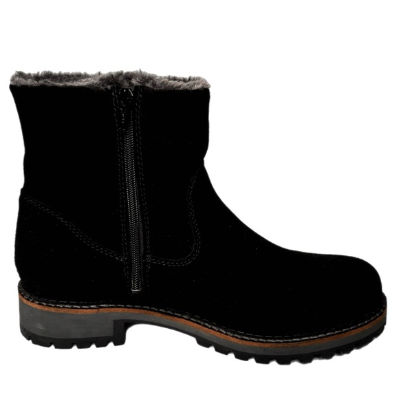 Bos. & Co. Calib Black Suede Boots with Faux Fur lining Size 40 US 9 - 9.5 - Picture 8 of 16